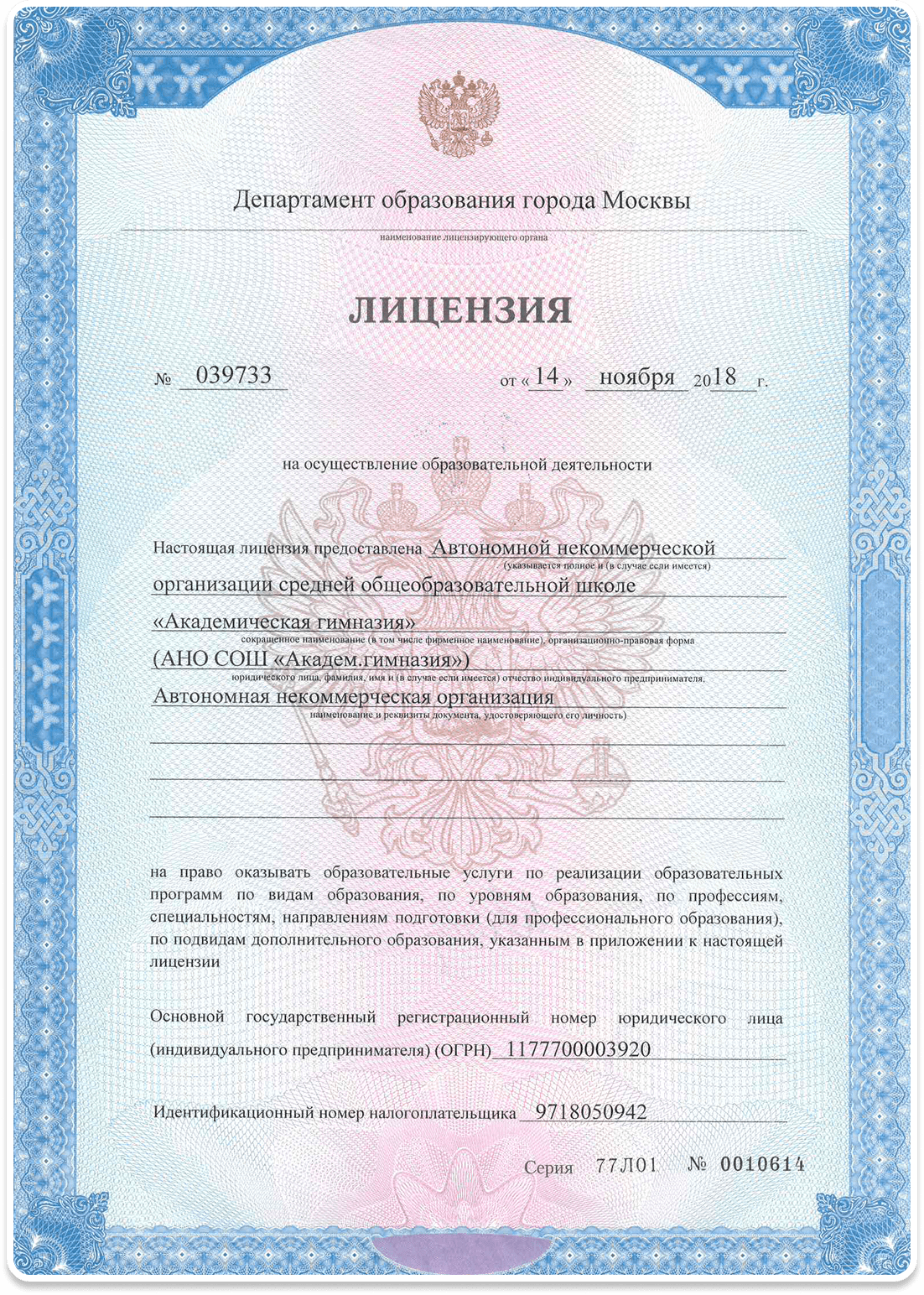 Лицензия
