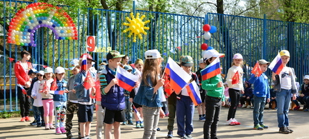 Открытие фестиваля «Салют, Победа» в детском саду «Интеграл», м.Щукинская